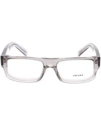 Prada - Eyewear Rectangle Frame Glasses - Lyst