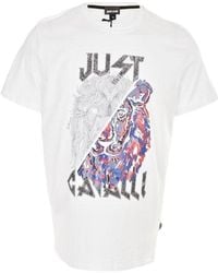 Just Cavalli - Pattern Printed Short-Sleeved T-Shirt - Lyst