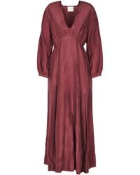 forte_forte - V-Neck Silk Maxi Dress - Lyst