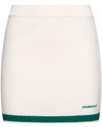 CASABLANCA - Wool Knit Tennis Mini Skirt - Lyst