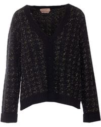Twinset - Sequined V-Neck Cardigan - Lyst