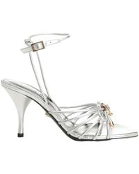 Versace - Round-Toe High-Heeled Sandals - Lyst
