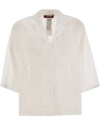 Max Mara - Studio Legno Embroidered Button-Up Shirt - Lyst