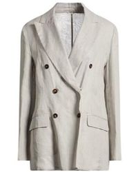 Brunello Cucinelli - Minimalist Double-Breasted Blazer - Lyst