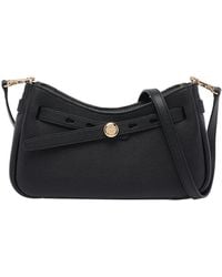 Tory Burch - Logo Plaque Zipped Shoulder Bag - Lyst