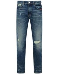 AMISH - Distressed Straight-Leg Jeans - Lyst