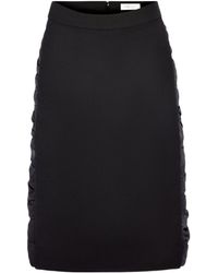 Nina Ricci - Ruched-Effect Wool Midi Skirt - Lyst