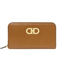 Ferragamo - Zip-Around Wallet - Lyst