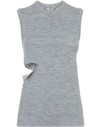 Fendi - Sleeveless Reversible Knitted Top - Lyst