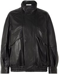 Nour Hammour - Ariste Oversized Paneled Leather Jacket - Lyst