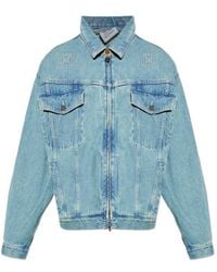 Vetements - Logo-Print Denim Jacket - Lyst