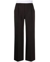 Alexander Wang - Logo-Waistband Straight-Leg Trousers - Lyst