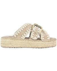 Mou - Crossover Strapped Sandals - Lyst
