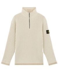 Stone Island - Logo Patch High Neck Knitted Jumper - Lyst