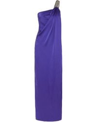 Stella McCartney - Falabella One-shoulder Crystal-embellished Crepe Gown - Lyst