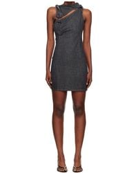 Coperni - Floral-Appliqué Tie Dress - Lyst