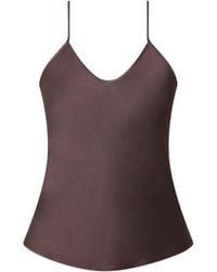 Max Mara - Satin V-Neck Top - Lyst