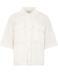Herno - Boxy Three-Quarter Sleeve Buttoned Jacket - Lyst