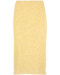 Fabiana Filippi - Sequin-Embellished Straight Hem Knitted Skirt - Lyst