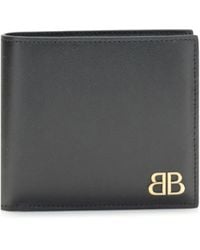 Balenciaga - Logo Plaque Bi-Fold Wallet - Lyst