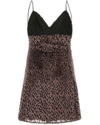 Saint Laurent - Velvet Sleeveless Dress - Lyst