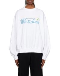 we11done - Logo Round-Necked Sweater - Lyst