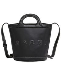 Marni - Logo Embossed Tropicalia Small Bucket Bag - Lyst