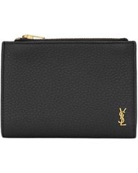 Saint Laurent - Tiny Cassandre Bi-Fold Wallet - Lyst