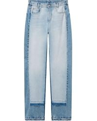 Stella McCartney - Contrast Panel Straight Leg Jeans - Lyst