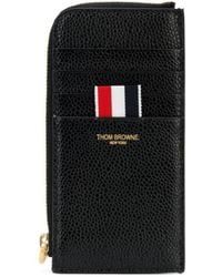 Thom Browne - Pebbled Half-Zipped Around Wallet - Lyst
