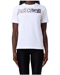 Just Cavalli - Logo Print T-Shirt - Lyst