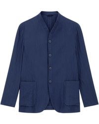 Giorgio Armani - Long-Sleeved Button-Up Jacket - Lyst