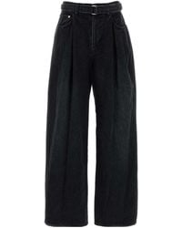 Sacai - Wide Leg Pleated Jeans - Lyst