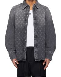 Marine Serre - Long-Sleeved Denim Shirt - Lyst