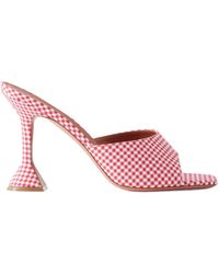 AMINA MUADDI - Lupita 95 Gingham Woven Mules - Lyst