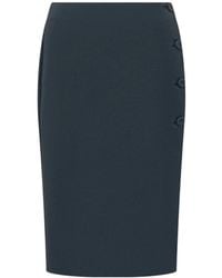 Pinko - Buttoned Midi Pencil Skirt - Lyst