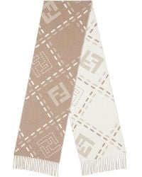 Fendi - Ff Jacquard Fringed-Edge Scarf - Lyst