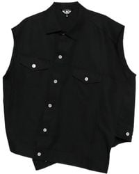 Comme des Garçons - Comme Des Garçons Button-Up Asymmetric Gilet - Lyst
