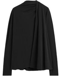TOTEME - Asymmetric Draped Blouse - Lyst