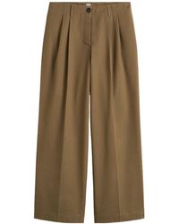TOTEME - Totême Wide-Leg Twill Trousers - Lyst