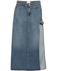 Coperni - Garder Side-Split Belted Denim Skirt - Lyst