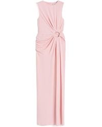 Sportmax - Ring-Detail Draped Maxi Dress - Lyst