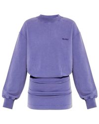 The Attico - The Logo Detailed Sweatshirt Dress - Lyst