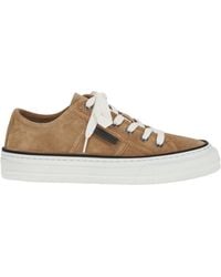 Brunello Cucinelli - Lace-Up Leather Sneakers - Lyst