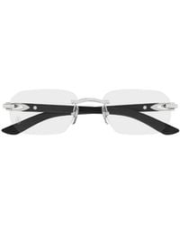 Cartier - Rectangular Frame Glasses - Lyst