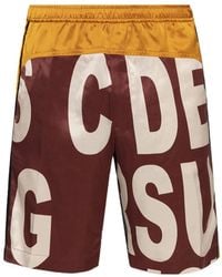 Dries Van Noten - Graphic Printed Satin Shorts - Lyst