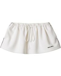Miu Miu - Cotton-Jersey Mini Skirt - Lyst