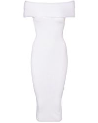 Mugler - Rib Knit Sleeveless Dress - Lyst