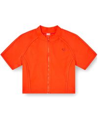 DIESEL - Skyler-D-Pop Zipped Cropped Swim Shirt - Lyst