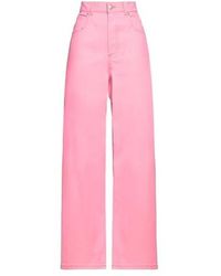 Marni - Mid-Rise Denim Wide Leg Pants - Lyst
